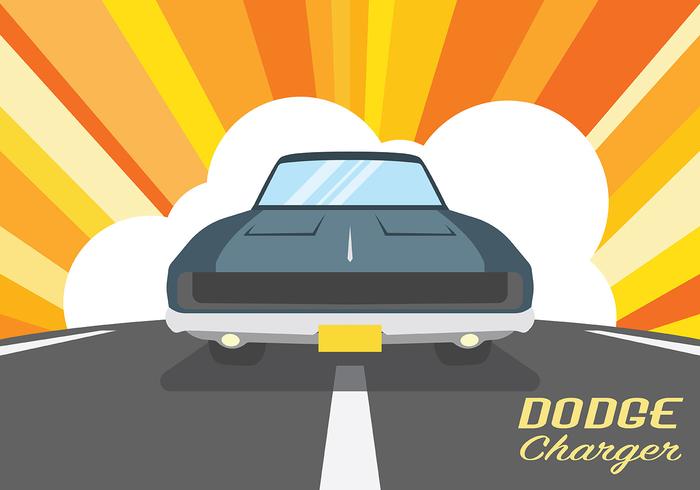 Dodge charger vector background