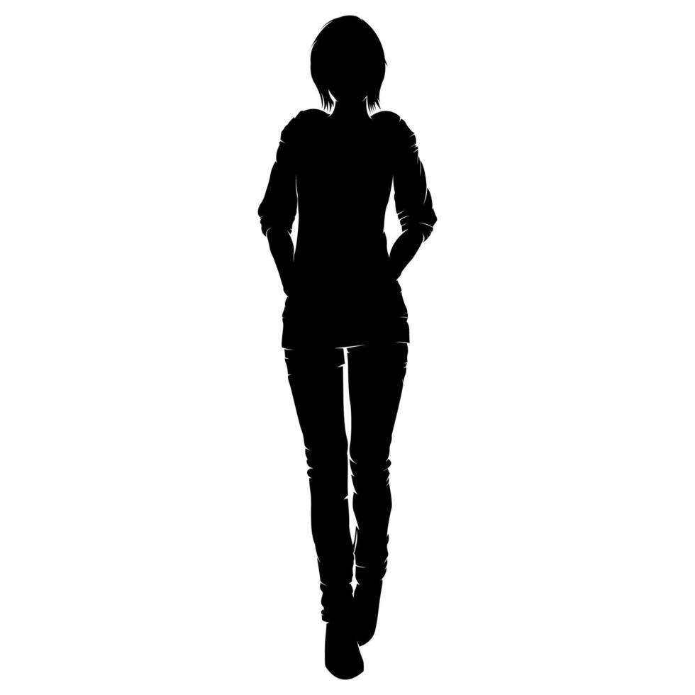 conception de silhouette de personnage simple vecteur