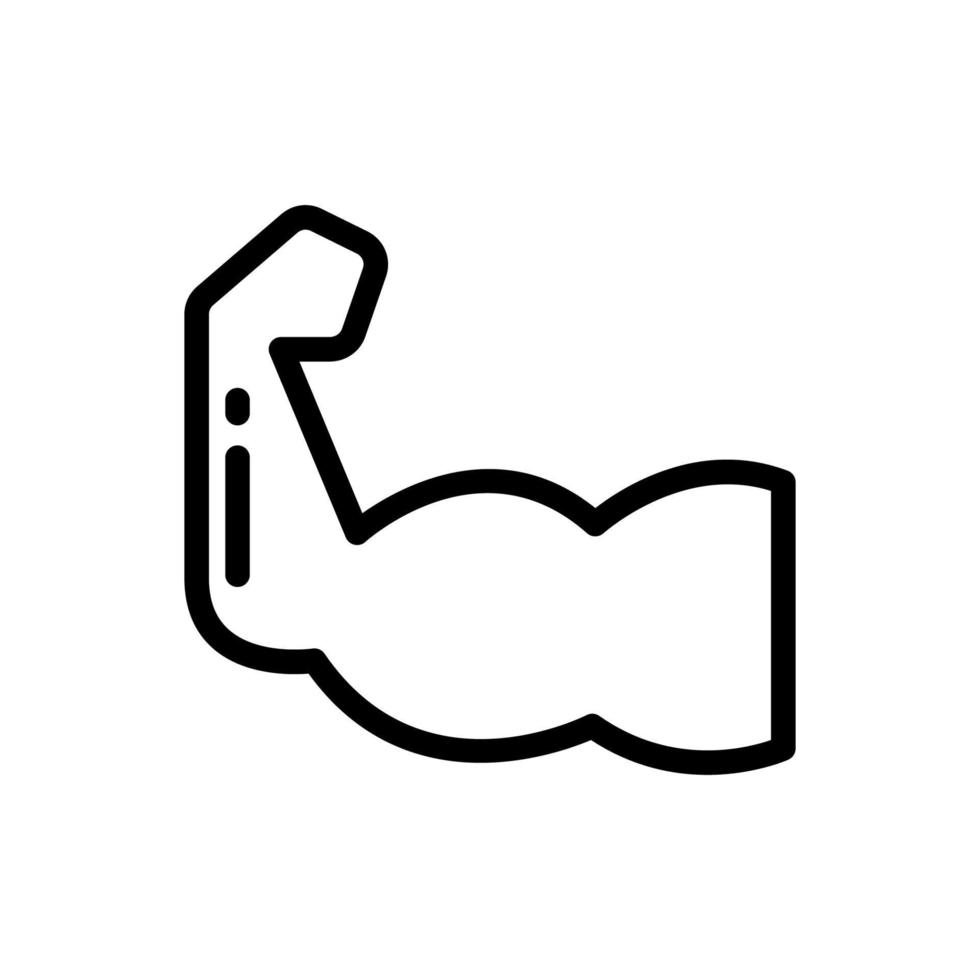 icône de remise en forme. symbole corporel fort. conception d'icônes de remise en forme adaptée au site Web, à l'application mobile et aux besoins indépendants. illustration d'icône isolé sur fond blanc vecteur