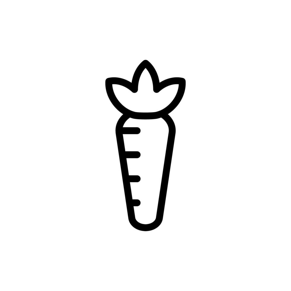 icône de légume carotte. symbole des aliments santé. conception d'icône de légume carotte adaptée au site Web, à l'application mobile et aux besoins indépendants. illustration d'icône isolé sur fond blanc vecteur