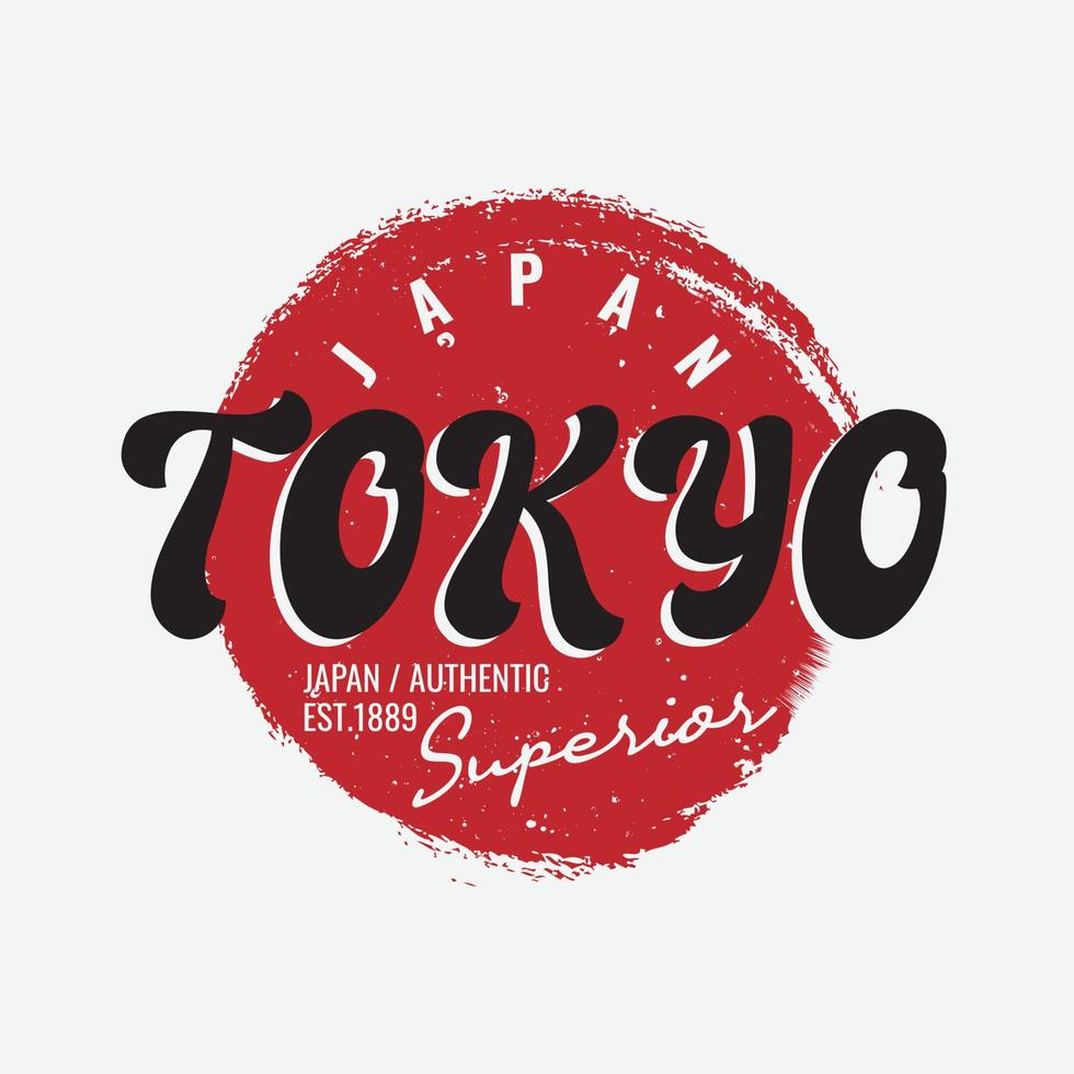 typographie illustration tokyo. parfait pour la conception de t-shirt vecteur
