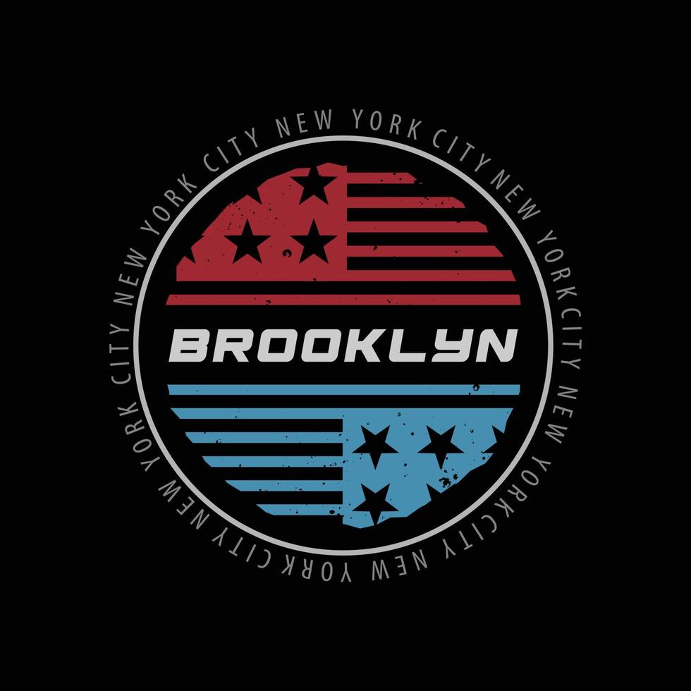 typographie d'illustration de new york brooklyn. parfait pour concevoir des t-shirts, des chemises, des sweats à capuche, des affiches, des imprimés vecteur