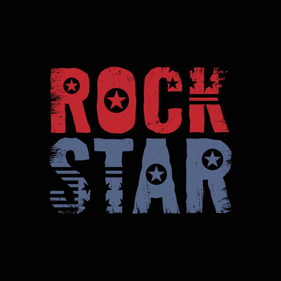 typographie d'illustration rockstar. parfait pour la conception de t-shirt vecteur