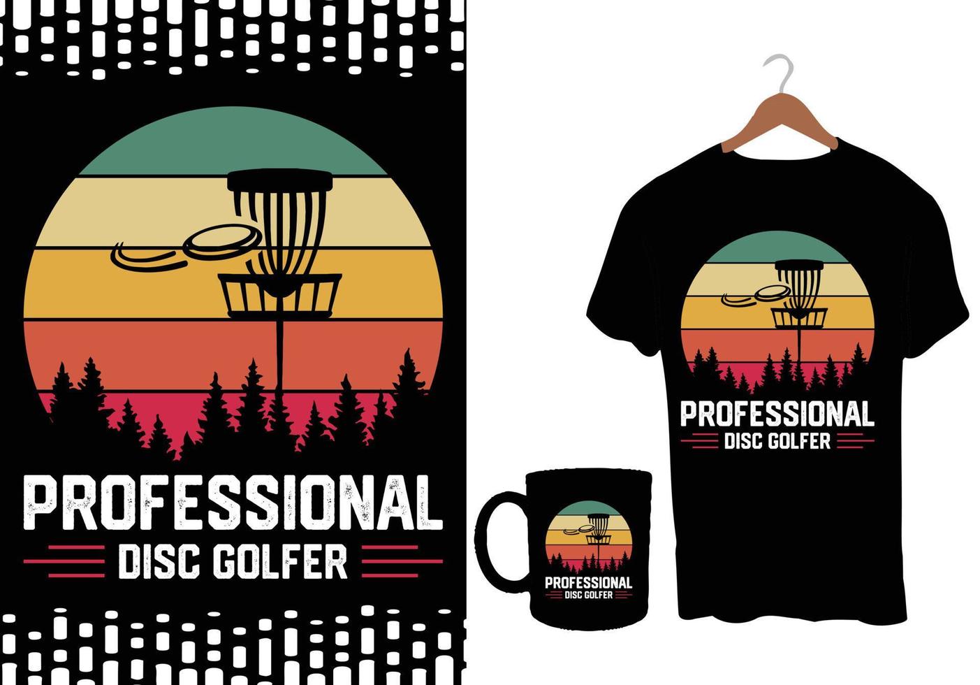 conception de t-shirts de vecteur de golf de disque