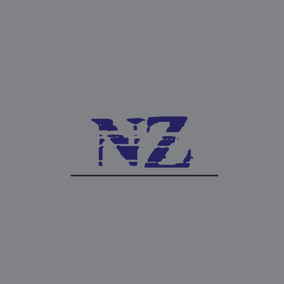 logo texte nz vecteur