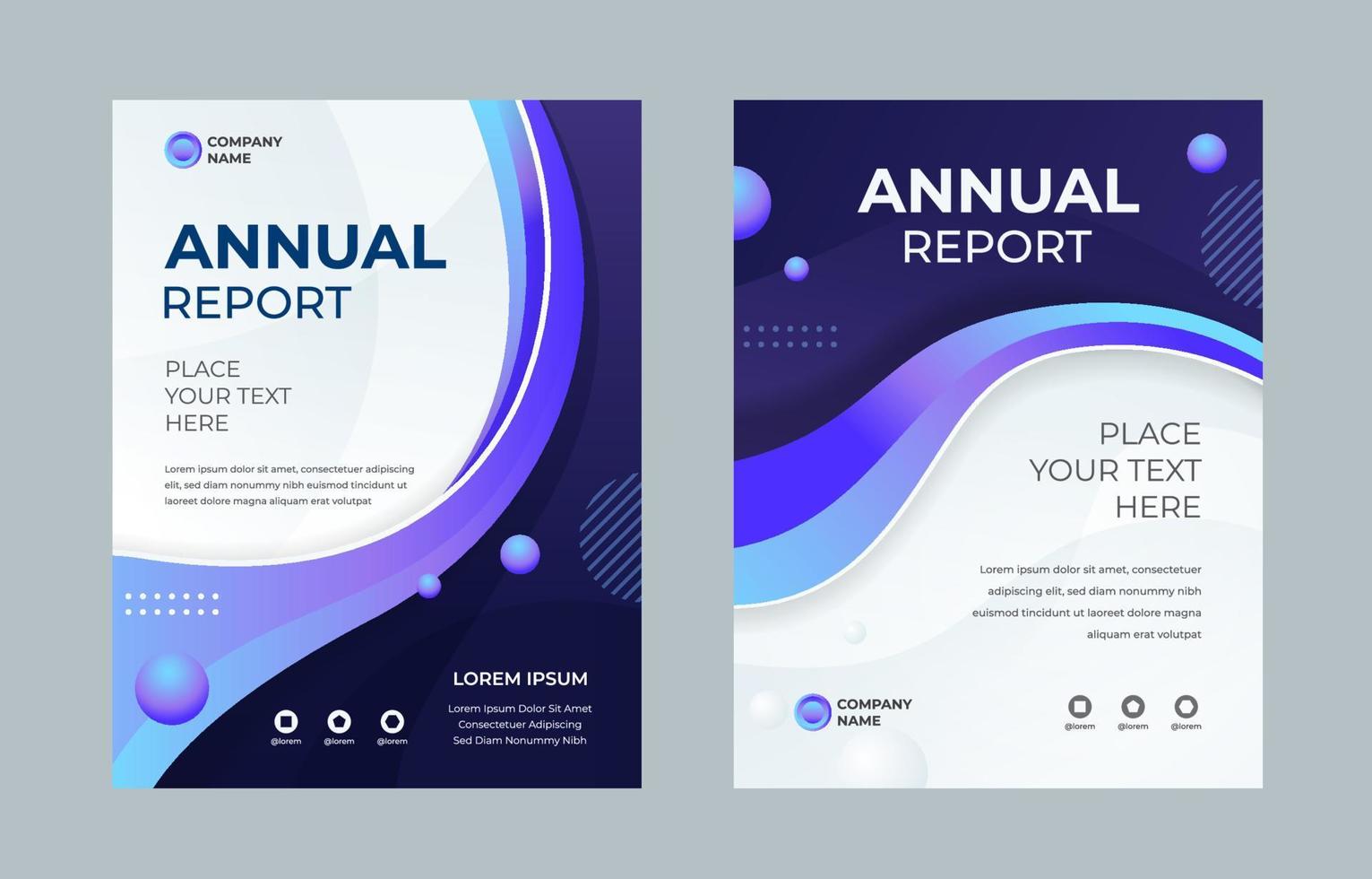 couverture du rapport annuel dégradé vecteur