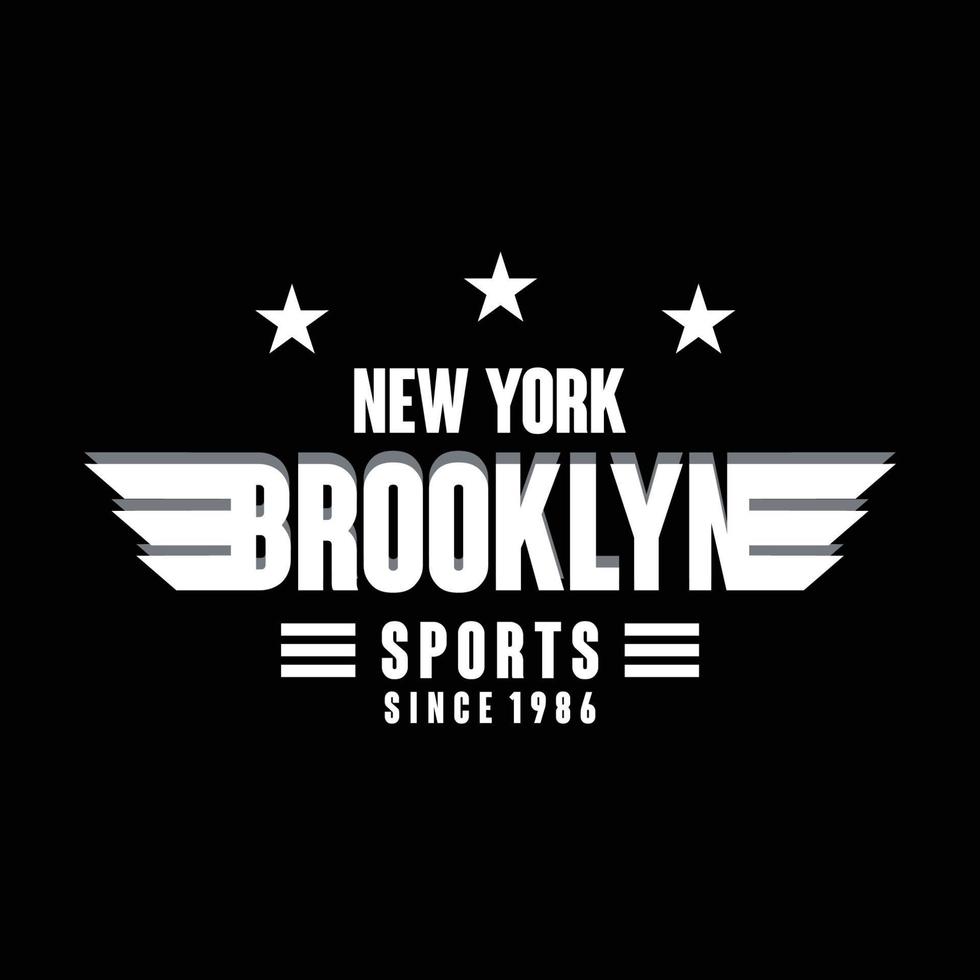 illustration vectorielle de t-shirt graphique de sport de brooklyn vecteur