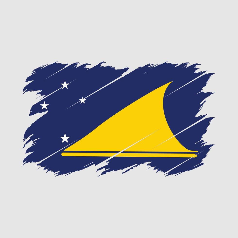 pinceau drapeau tokelau vecteur