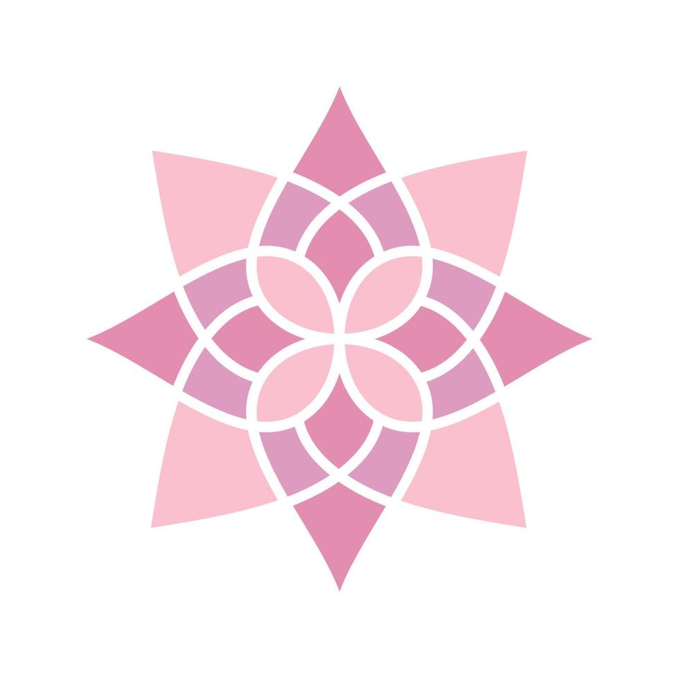 création de logo motif fleur lotus floral vecteur