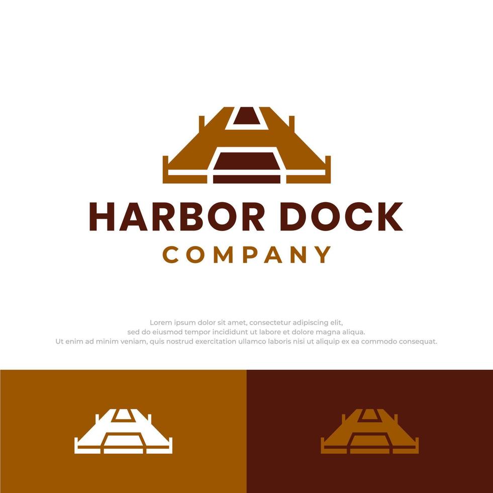 lettre h dock logo design vecteur icône illustration