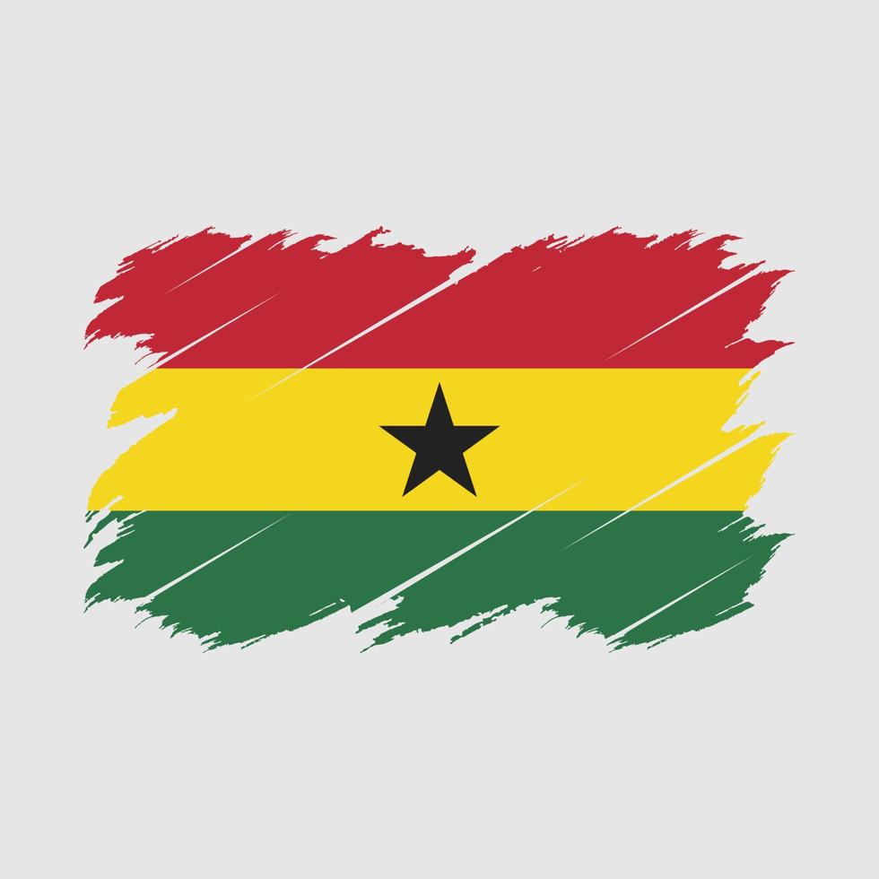 brosse drapeau du ghana vecteur