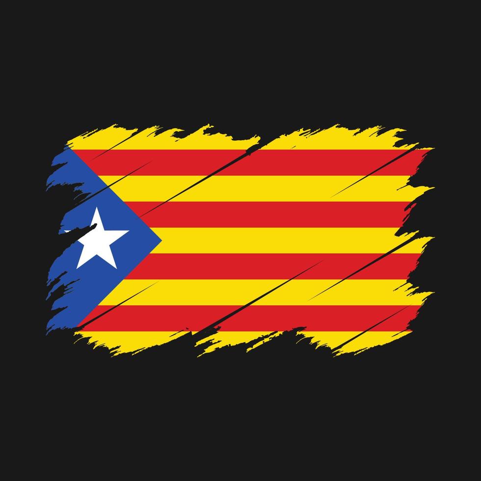 pinceau drapeau catalogne vecteur