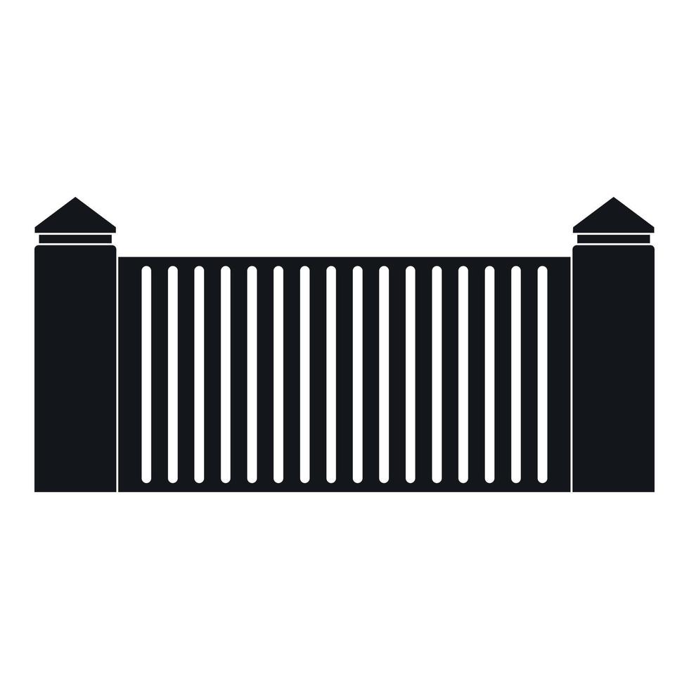 icône de clôture en pierre, style simple vecteur