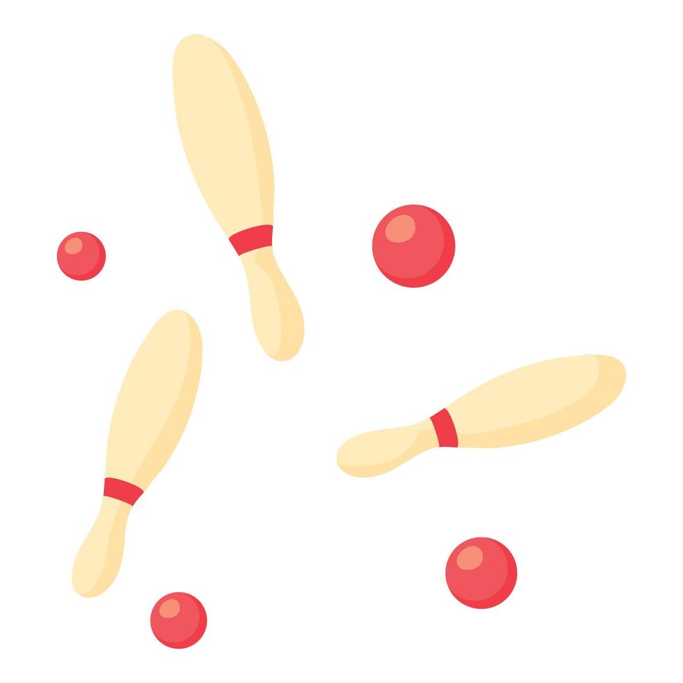 icône de clubs de jonglage, style cartoon vecteur