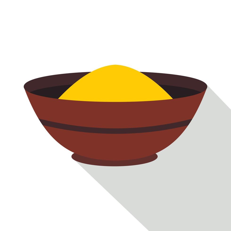 icône d'épices au curry, style plat vecteur