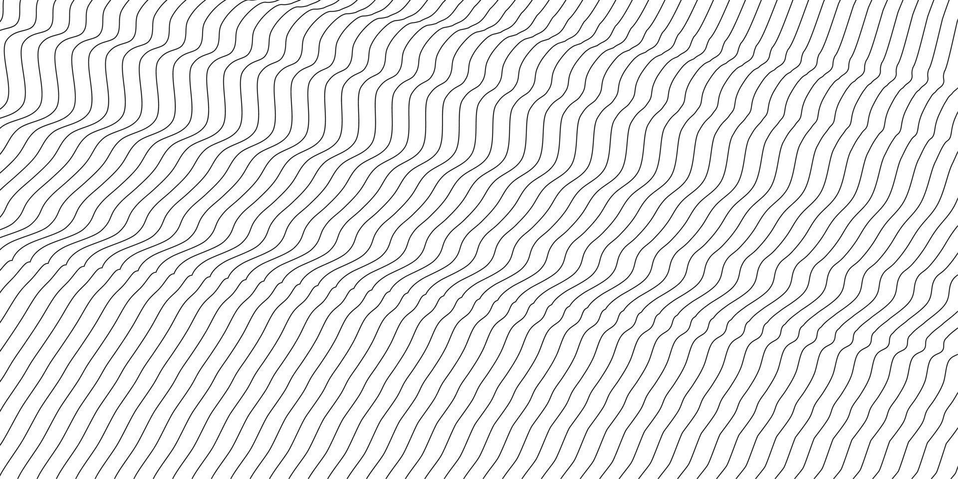 abstrait ondulé. fine ligne sur blanc vecteur