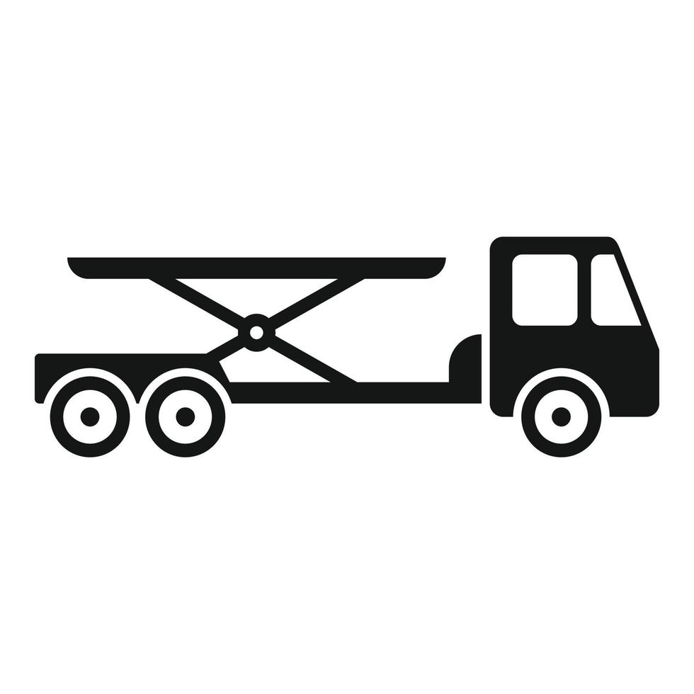 vecteur simple d'icône de camion de fret. assistance aéroportuaire