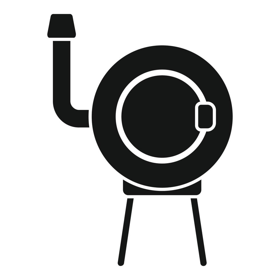 vecteur simple d'icône de feu de fumoir. barbecue grill