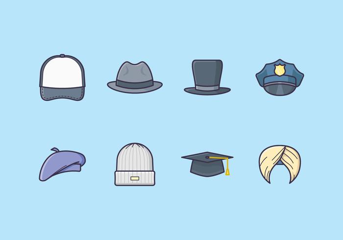 Free Headwear Icons vecteur