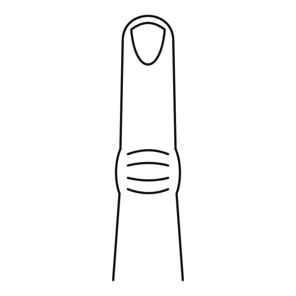 icône d'un doigt, style simple vecteur
