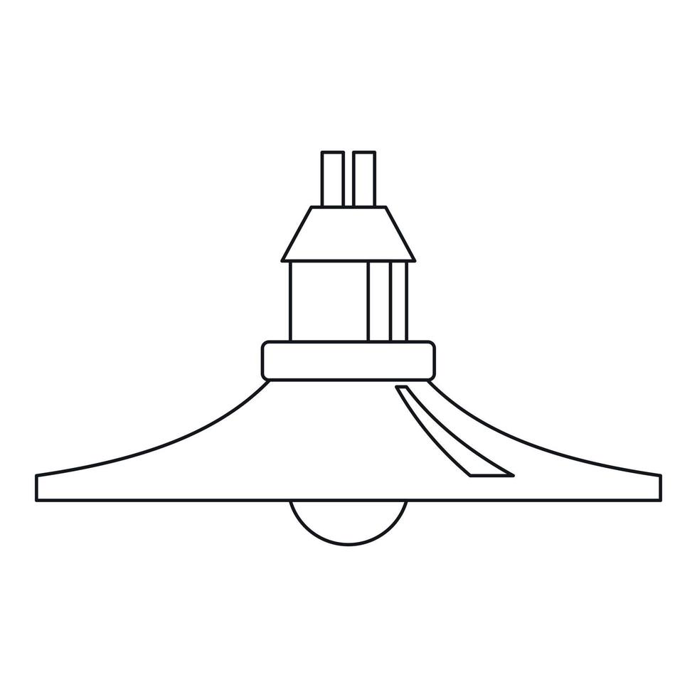 icône de lanterne suspendue, style de contour vecteur