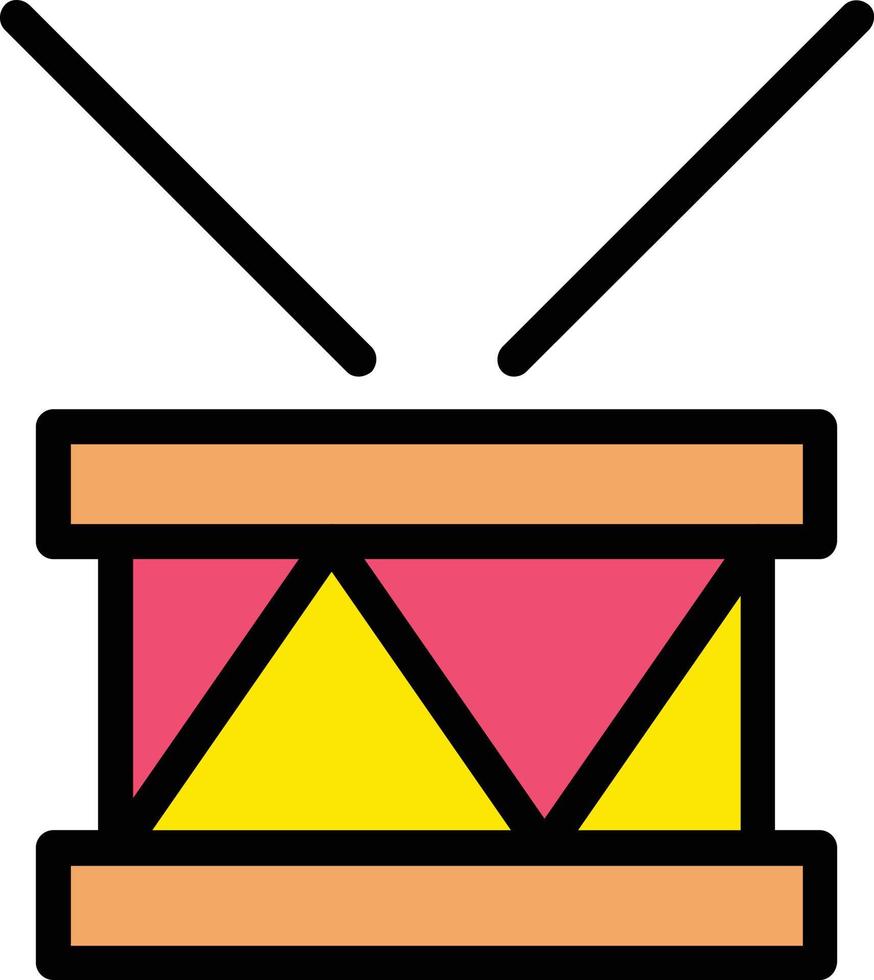 conception d'icône de vecteur de tambour