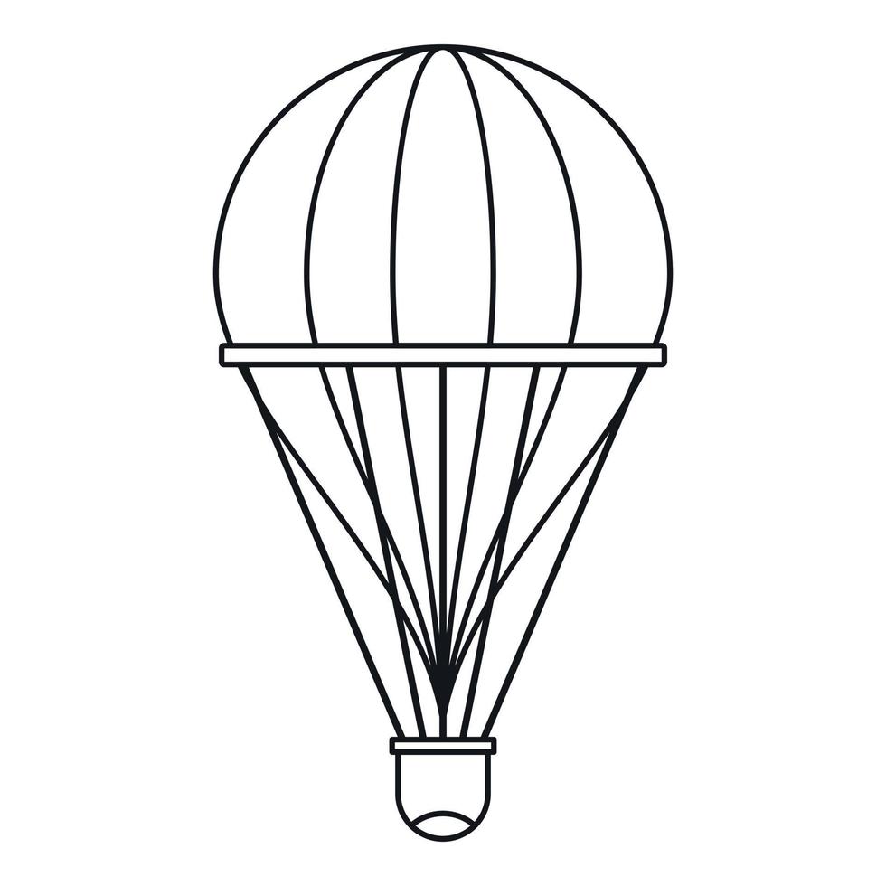 icône d'aérostat, style de contour vecteur