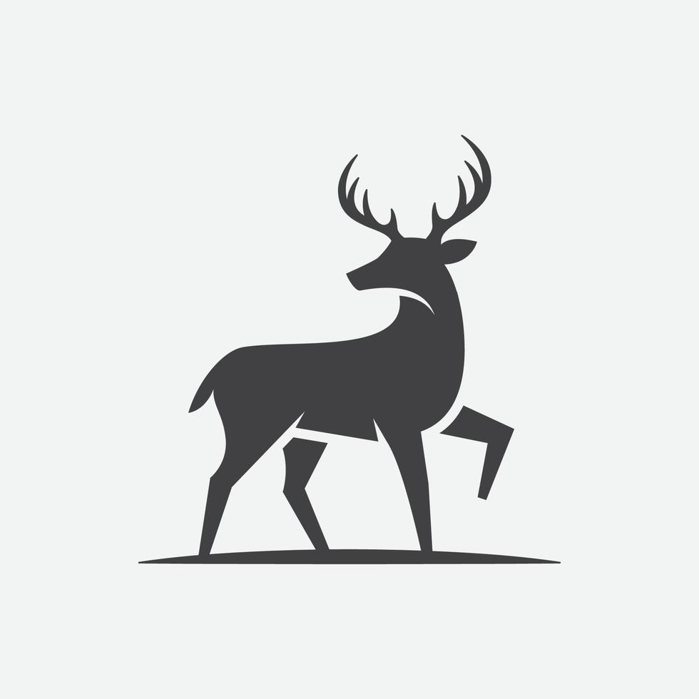 icône de cerf, illustration de cerf, modèle de conception de vecteur de cerf, logo de cerf de pluie