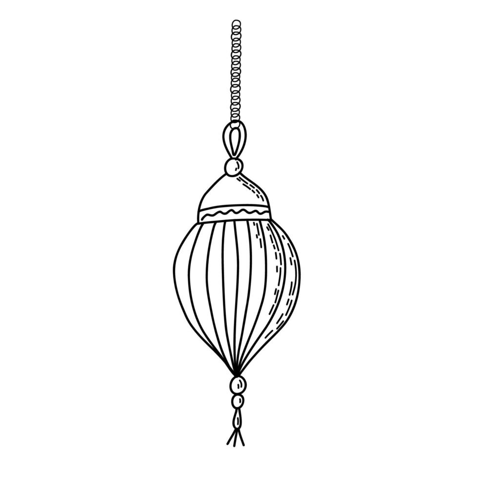icône de lanterne dessinée à la main. éléments de conception du ramadan kareem. illustration vectorielle de lanterne vintage. vecteur