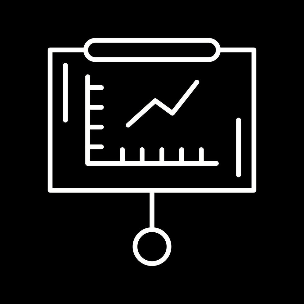 icône de vecteur de graphique linéaire