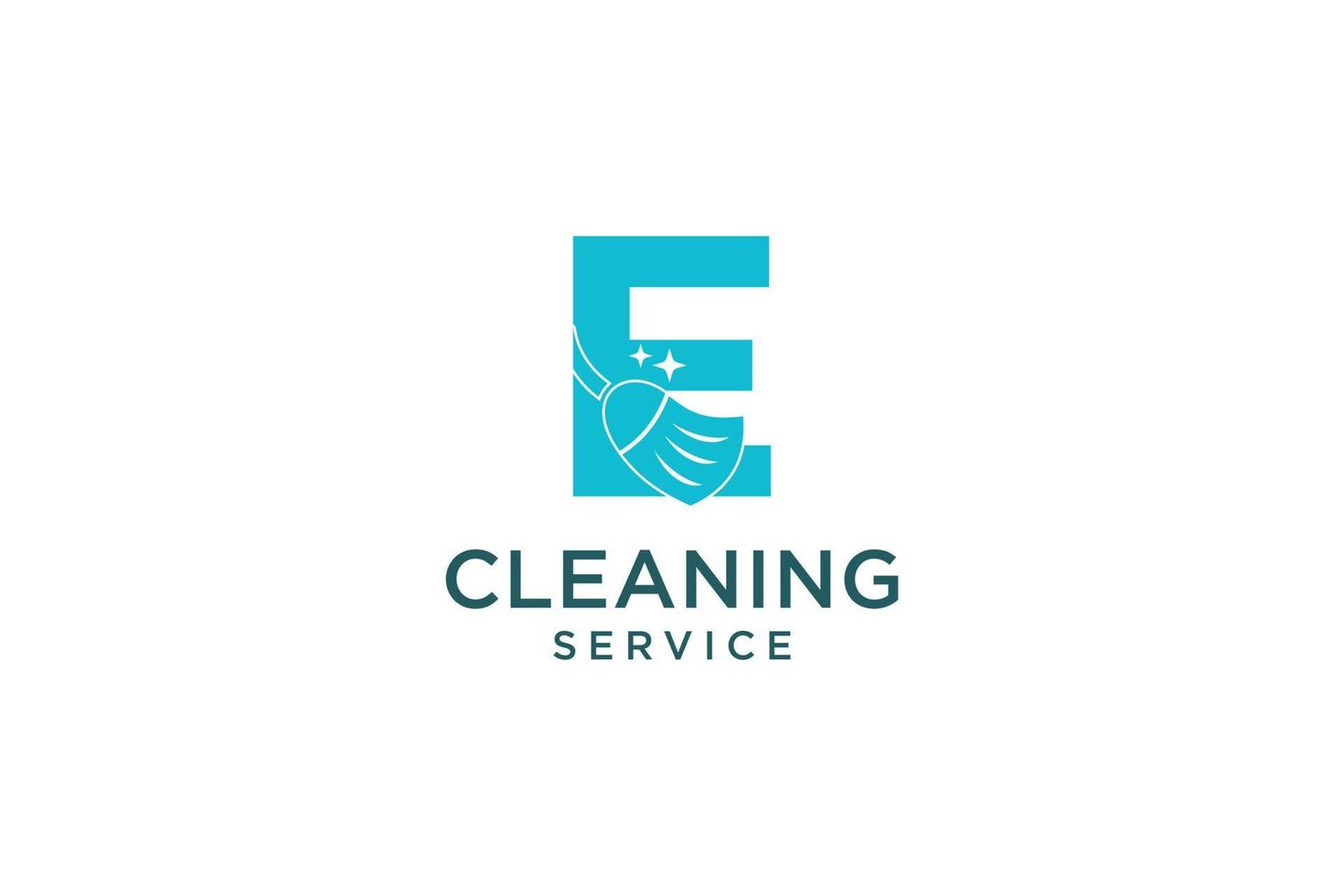 lettre e pour le nettoyage entretien de service propre pour les détails de voiture, modèle vectoriel d'icône de logo de maisons.