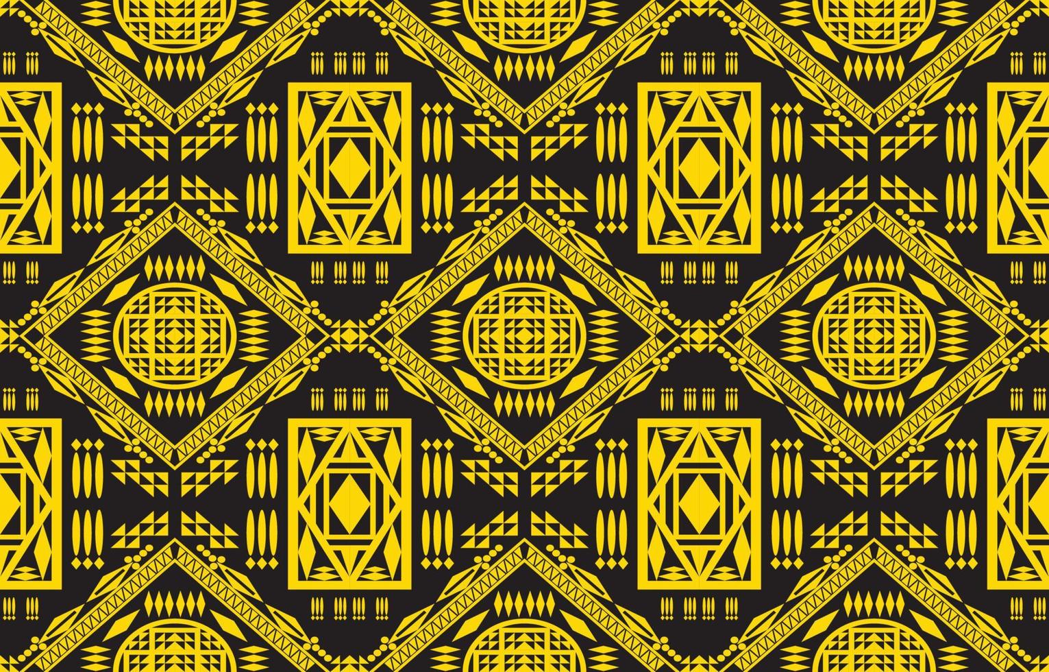 tissu tribal de style chinois asiatique textile motif géométrique concept de couleur dorée. conception pour tapis, rideau, broderie, vêtements, emballage, batik, papier peint, illustration vectorielle continue de fond vecteur