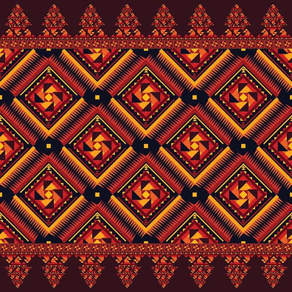 abstrait géométrique ethnique natif aztèque motif art traditionnel oriental harmonieux pour tissu, rideau, arrière-plan, tapis, papier peint, vêtements, emballage, batik, illustration vectorielle textile vecteur