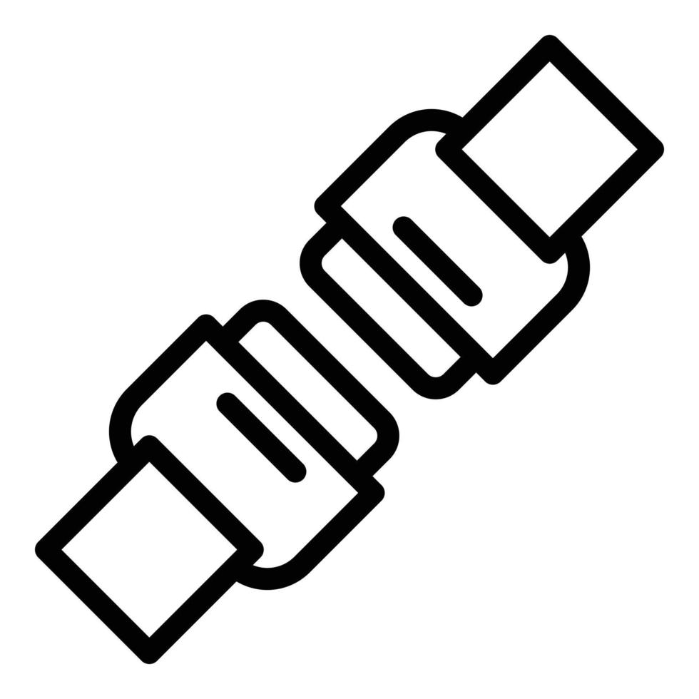 vecteur de contour d'icône de verrouillage de ceinture de sécurité. coffre fort