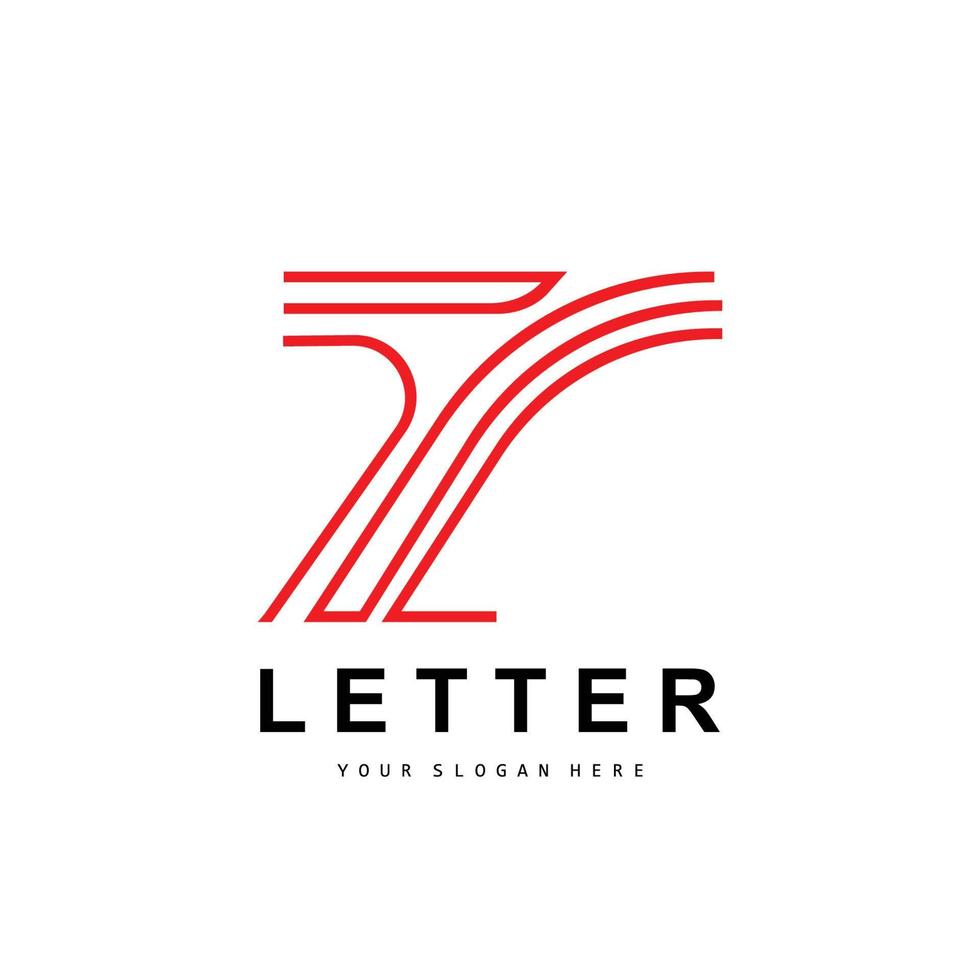 logo de lettre t, vecteur de style lettre moderne, conception adaptée aux marques de produits avec lettre t