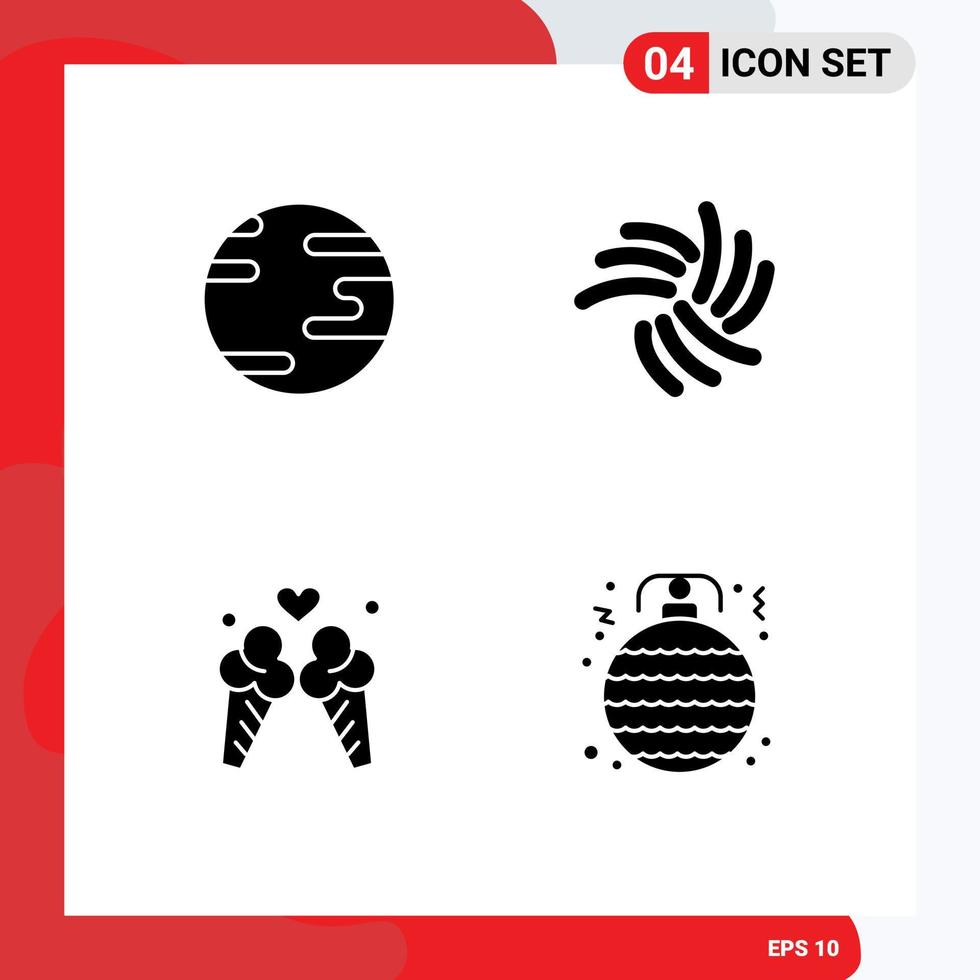 pack d'icônes vectorielles stock de 4 signes et symboles de ligne pour les éléments de conception vectoriels modifiables boule de monnaie crypto iota voyage terrestre vecteur