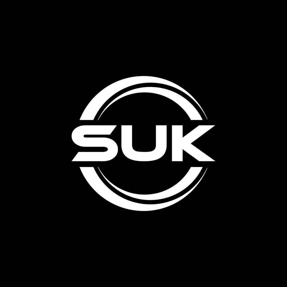 création de logo de lettre suk en illustration. logo vectoriel, dessins de calligraphie pour logo, affiche, invitation, etc. vecteur
