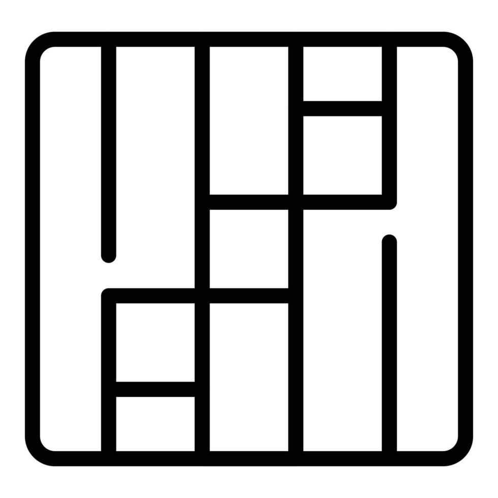 vecteur de contour d'icône de tuile de bois. élément de surface