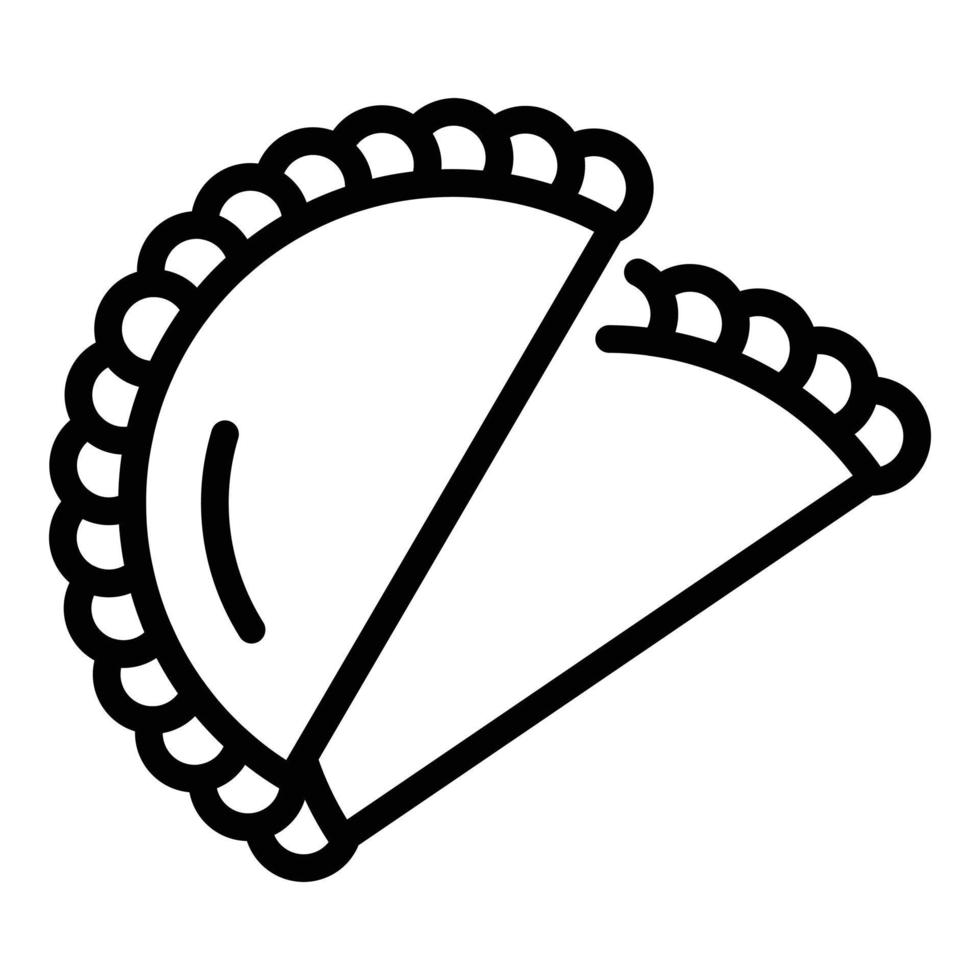 vecteur de contour d'icône de boulangerie indienne. ville de kolkata