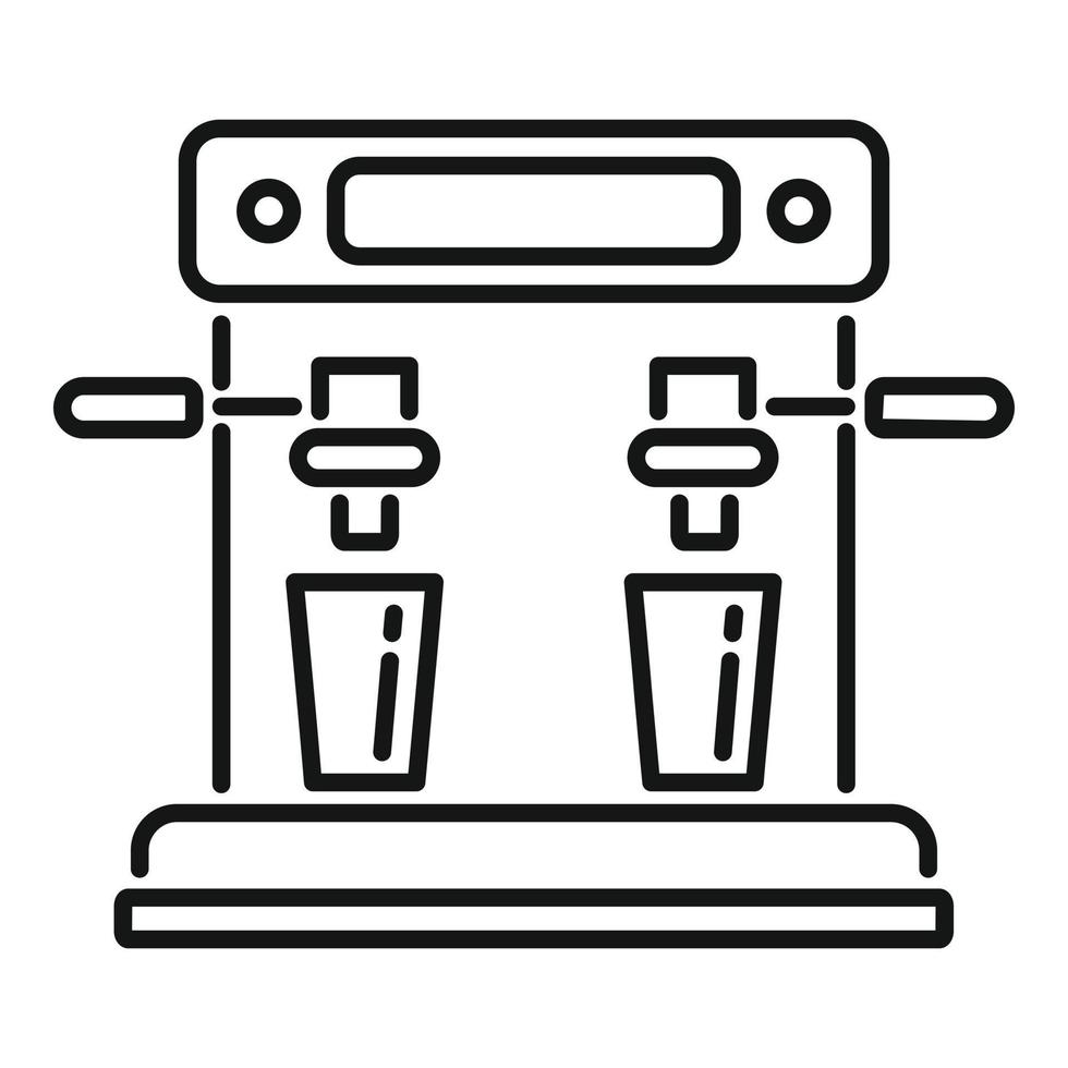 vecteur de contour d'icône de machine à café. tasse de café