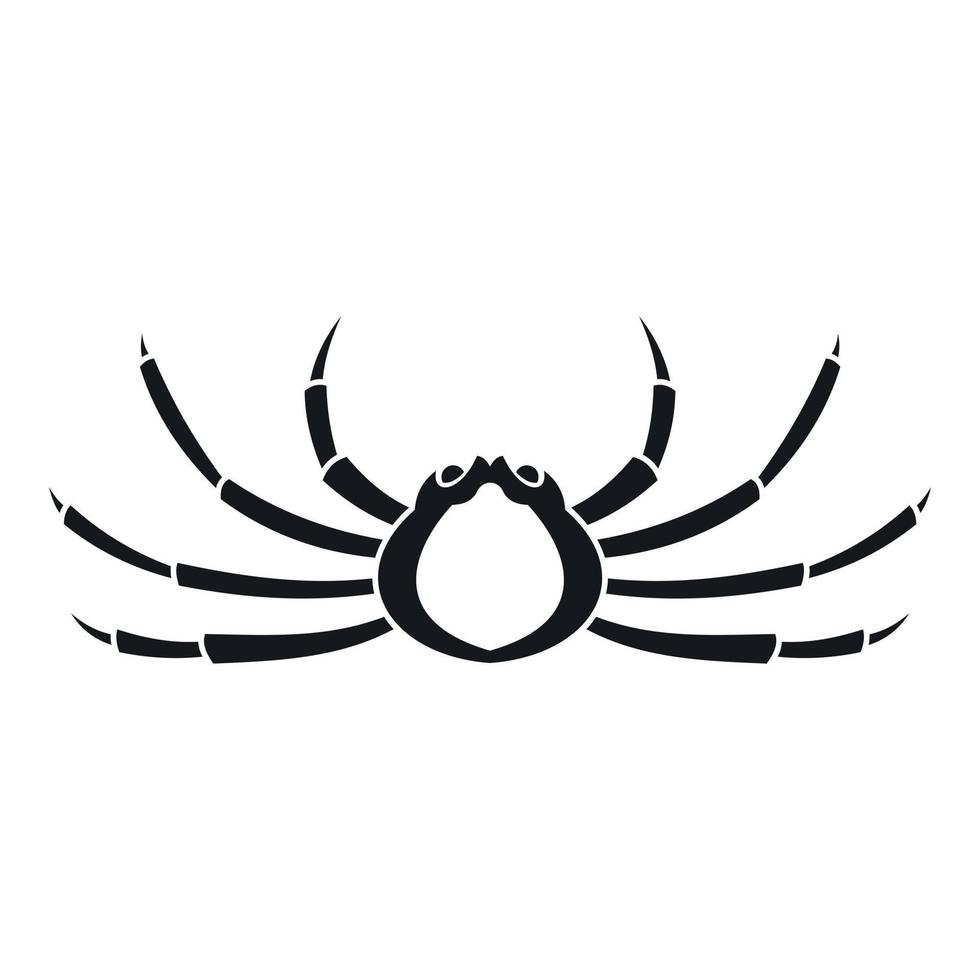 icône de crabe araignée japonais, style simple vecteur