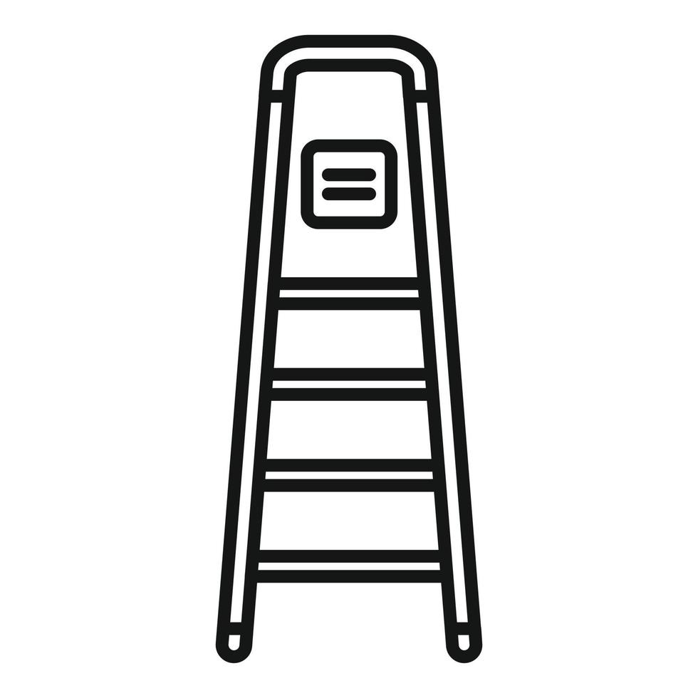 vecteur de contour d'icône d'échelle d'escalier. construction en bois