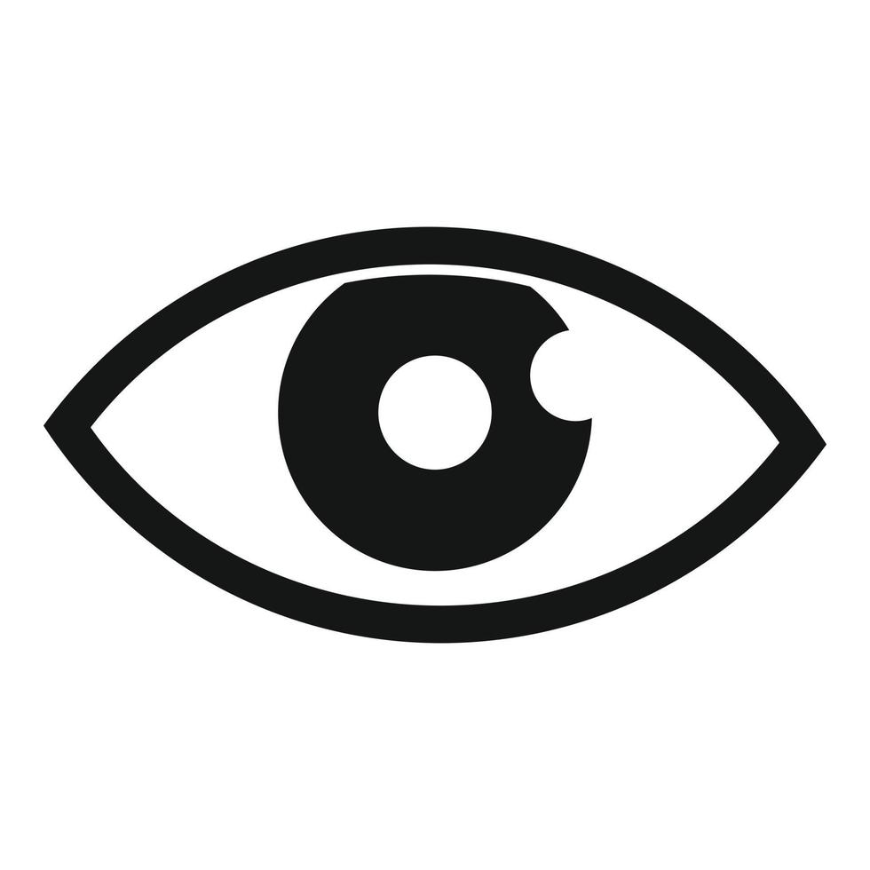 vecteur simple d'icône d'oeil sain. tester la vue