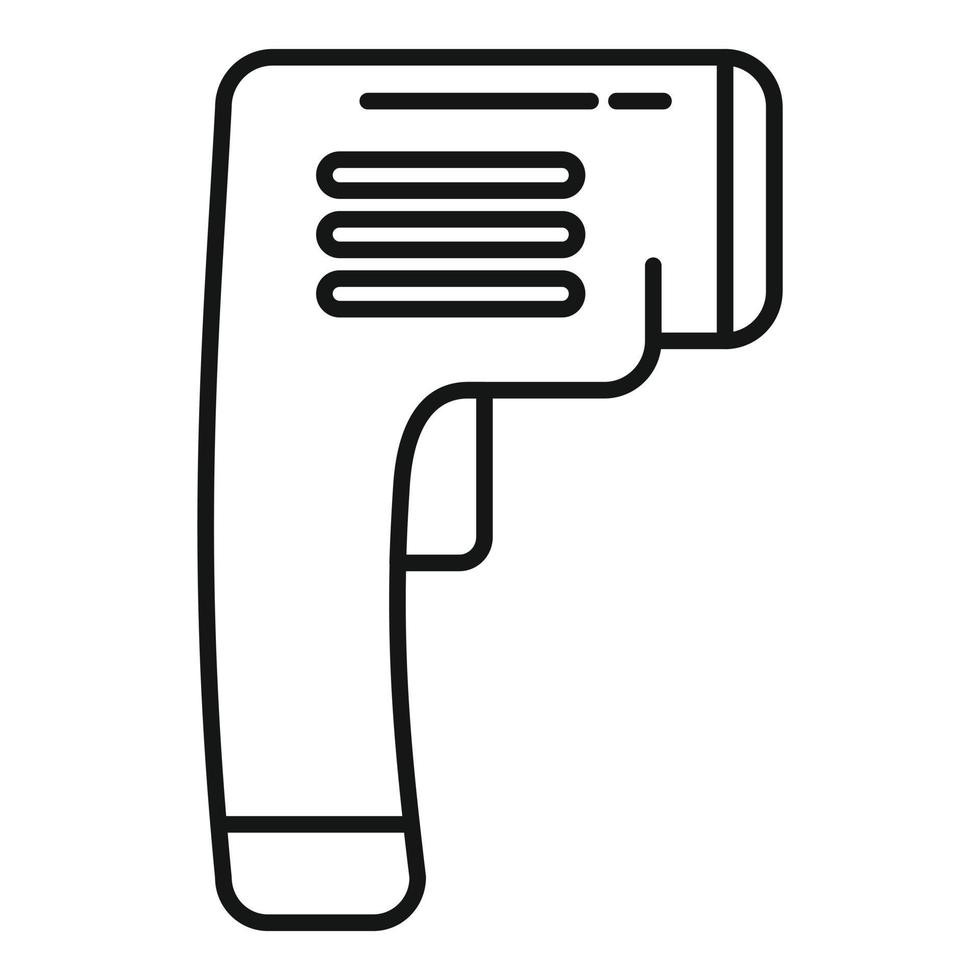 vecteur de contour d'icône de thermomètre laser. médical numérique