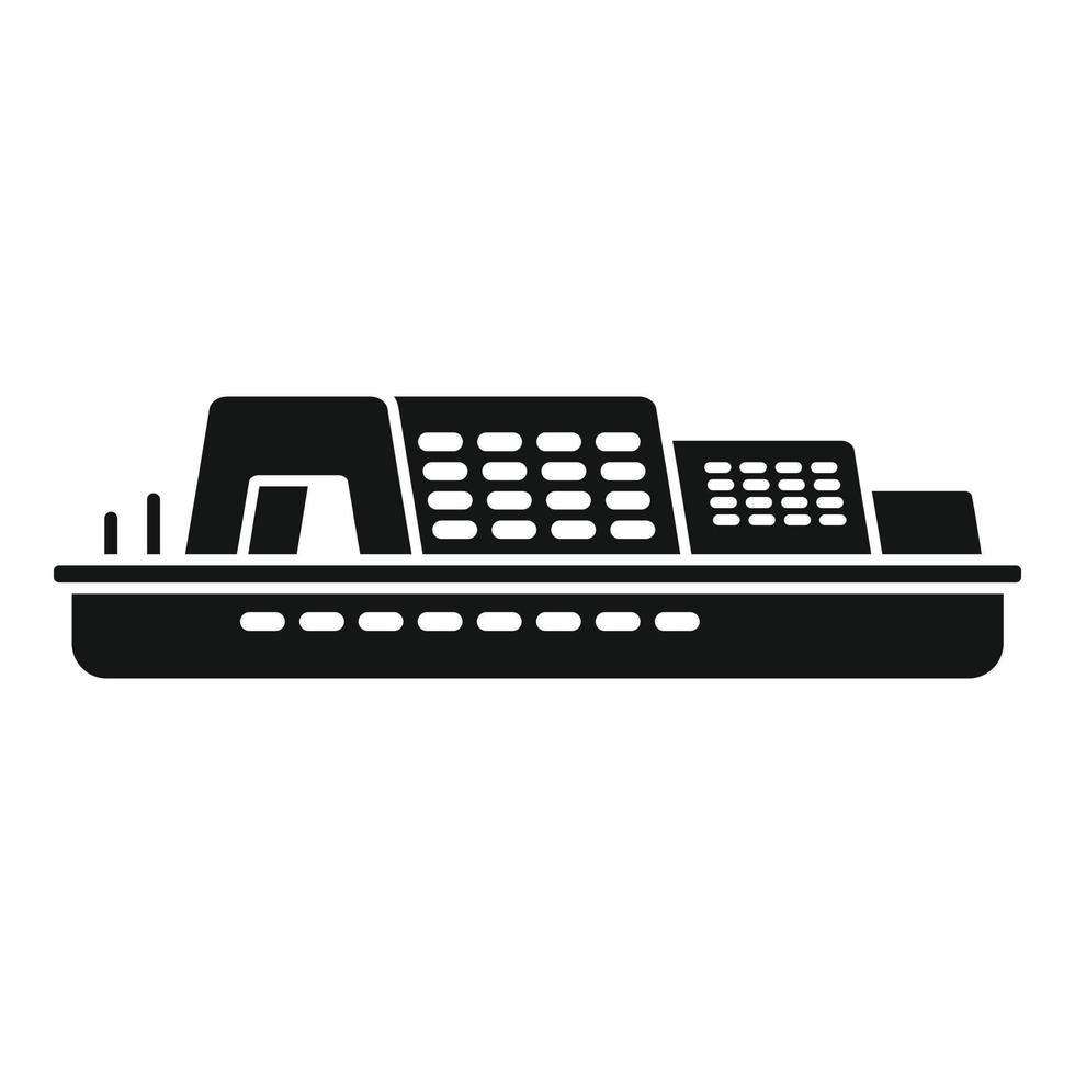 vecteur simple d'icône de ferry de mer. eau de bateau