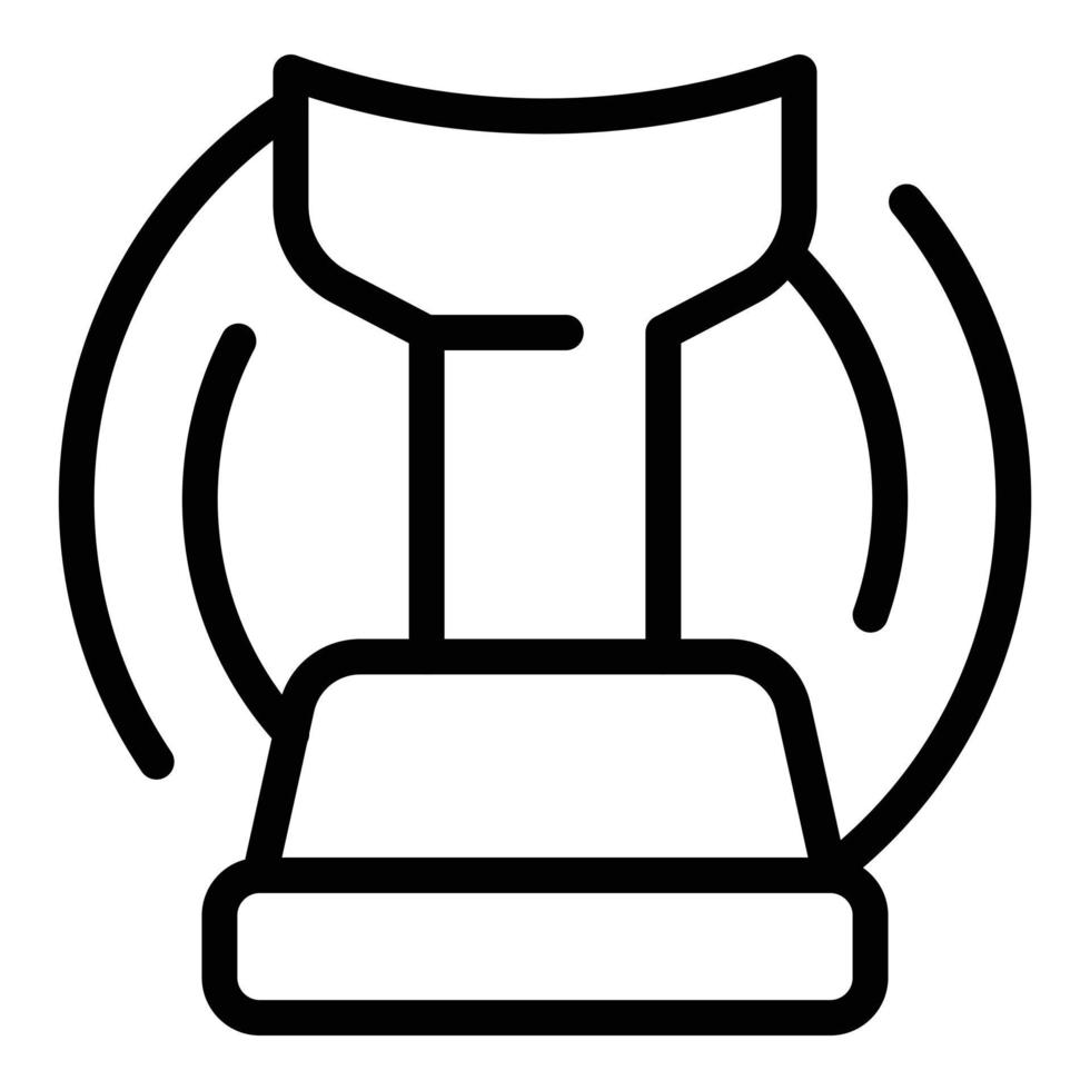 vecteur de contour d'icône de pièce d'échecs. jeu en ligne