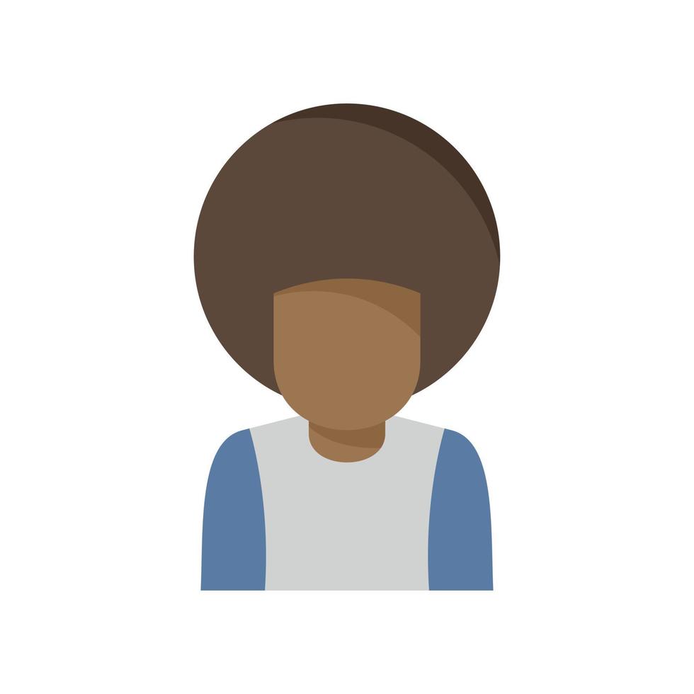 icône d'immigrant afro américain plat vecteur isolé