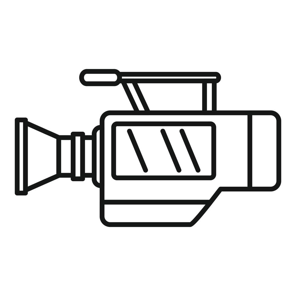 vecteur de contour d'icône de caméscope. caméra de télévision