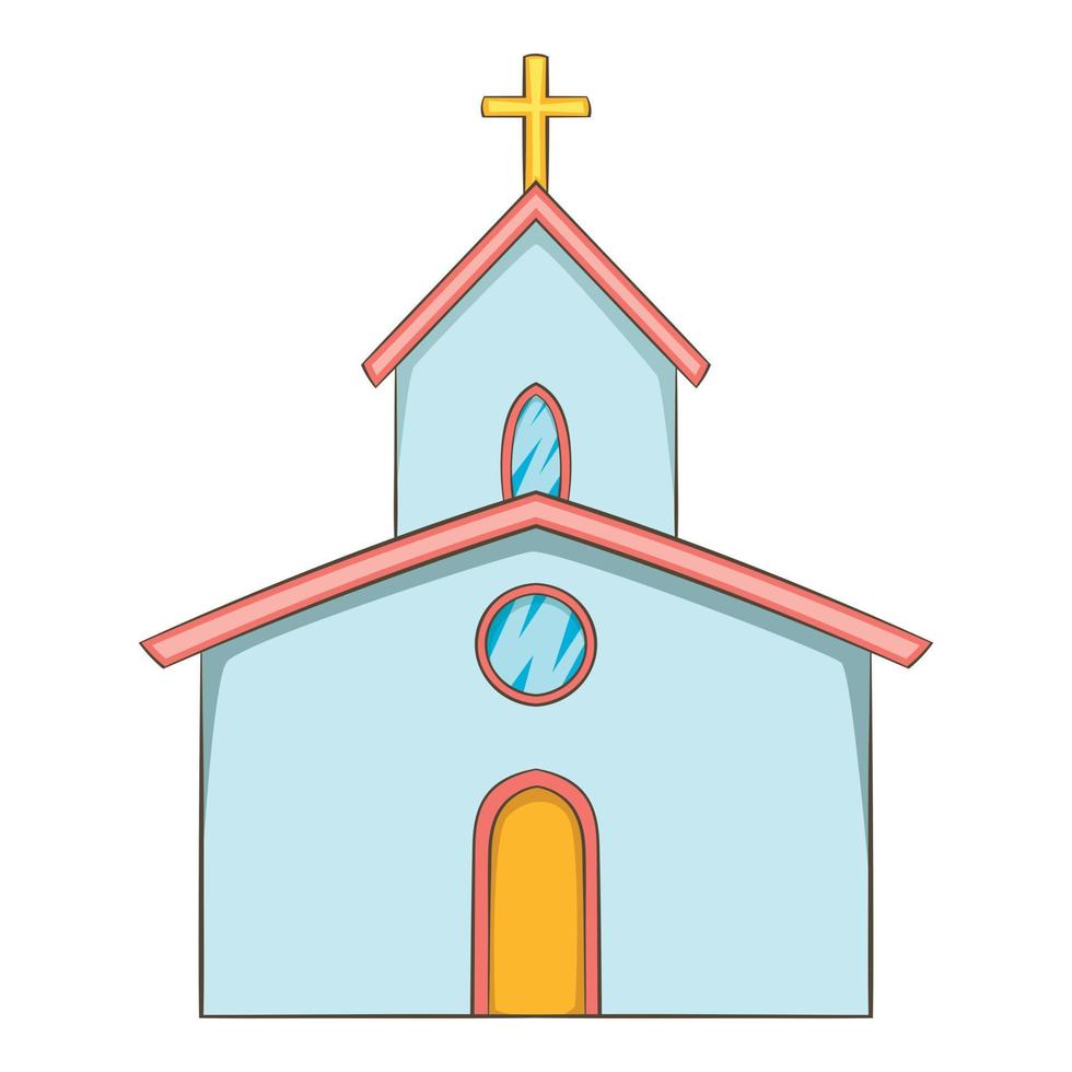 icône de l'église, style cartoon vecteur