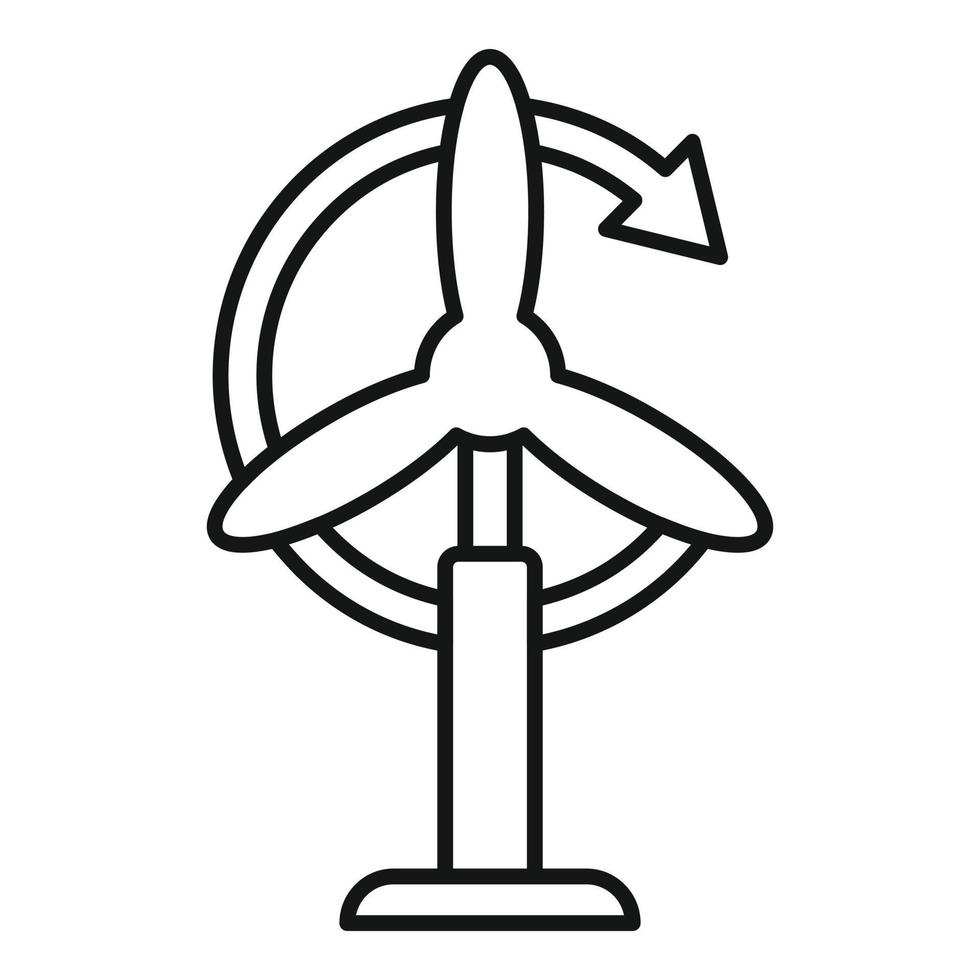 vecteur de contour d'icône d'éolienne. le développement durable